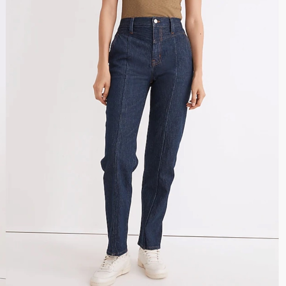 Madewell Perfect Vintage Straight Jean Greenhaven Wash Seamed Version Size 27
